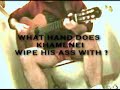 With what hand does Khamenei wipe his ass ?