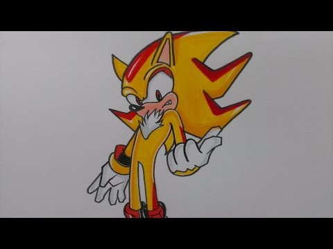 video-linktoworks-Prismacolor speed draw Super Shadow The Hedgehog: Sonic