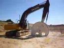Stratti Dual Rock Saw...John Deere 350D Excavator March 2008