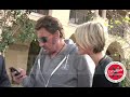 johnny hallyday and laeticia hallyday at the bouchon restaurant in los angeles.