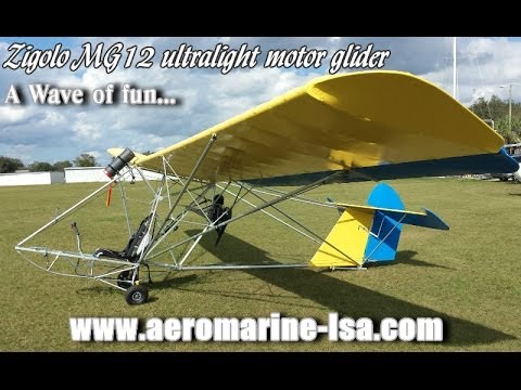 ultralight sailplane - http://www.sportaviationmagazine.com - Zigolo MG 12 - Dan Johnson gives us a quick look at the Zigolo MG12, motorized ultralight glider from Aeromarine LSA d...