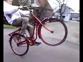 Wheelie op fiets
