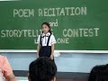 charm's poem recitation 2nd place