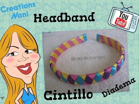 Como hacer un Cintillo de 4 Cintas - How to make a headband | Creations Nani