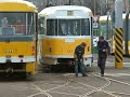 Tramvaj T2 ve vozovně v Plzni