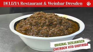 Sizilianisches Pesto mit Sardellen, Kapern und getrockneten Tomaten 