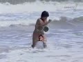 Sabrina e Marlene Matos na Praia de Nudismo
