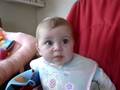 Georgia trying her 1st vegetable