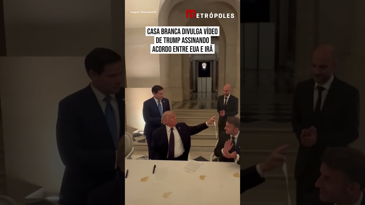 Casa Branca divulga vídeo de Trump assinando acordo entre EUA e Irã