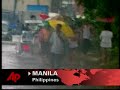 A strong typhoon slammed into the Philippines