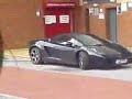 Rooney and Brown arriving at Old trafford to play Inter Milan. Brown is in an Audi, and Rooney in a nice lambo!