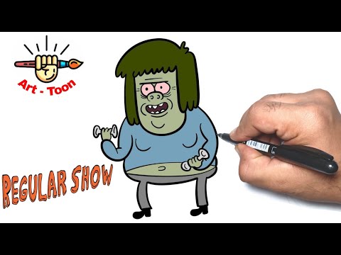 video-linktoworks-how to draw muscle man from regular show step by step...