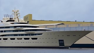 New MEGA Yacht Float Out - Project Omar - World biggest Yacht