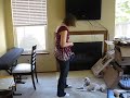 Toby responding to vocal cues
