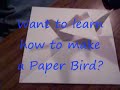 how to make a paper bird  crane 