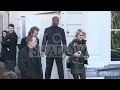 the french rocker johnny hallyday and wife laetitia coming out of the vivement dimanche tv show rehearsal. our favorite rocker looked in a good shape as he w...