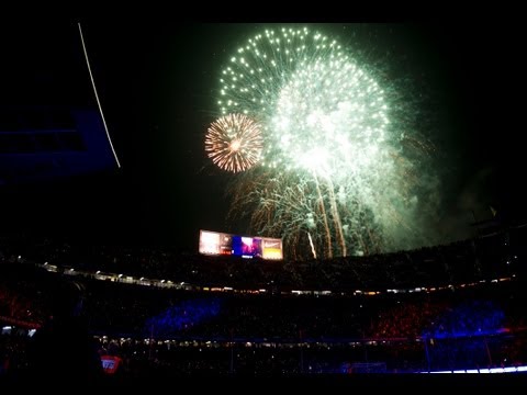 barcelona - Celebración del primer equipo de fútbol en el Camp Nou, con sus socios y aficionados, para conmemorar el 22º título de Liga, de la temporada 2012/13.