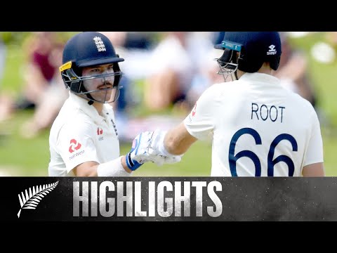 Burns and Root Crucial Partnership | HIGHLIGHTS | 2nd Test, Day 3 - BLACKCAPS v England, 2019