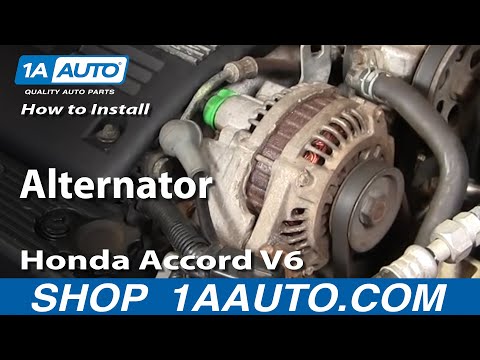 How To Install Replace Change Alternator Honda Accord V6 95-97 1AAuto.com