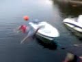 White kid attempts to do a backflip into water