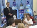 Jonathan Sennett Speaks At Democratic Headquarters