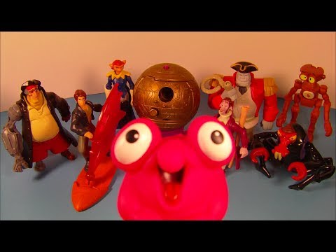 2002 WALT DISNEY'S TREASURE PLANET SET OF 8 McDONALD'S HAPPY MEAL MOVIE TOY'S VIDEO REVIEW