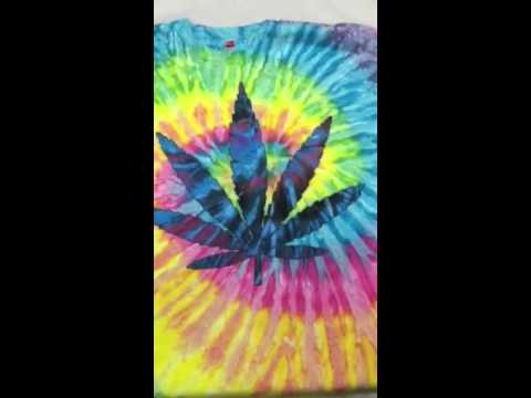 how to tie dye pot leaf t-shirt