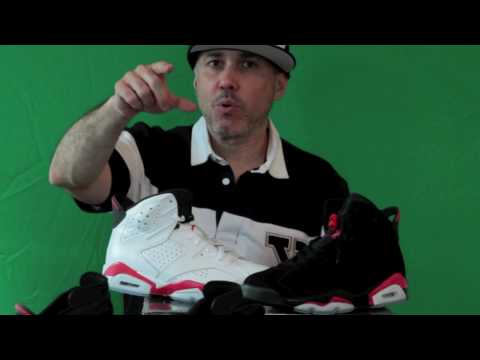 0 Air Jordan VI Infrared Pack Side By Side Comparison Video
