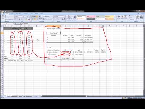 how to perform two way anova in excel