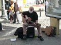 Street singer in Brussels