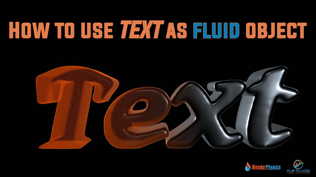 Text used as fluid object