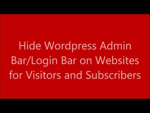 how to hide admin bar in wordpress