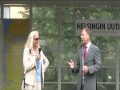 Maarit Tastula and Juhani Turunen at the Esplanade Park, IIAS2009 conference