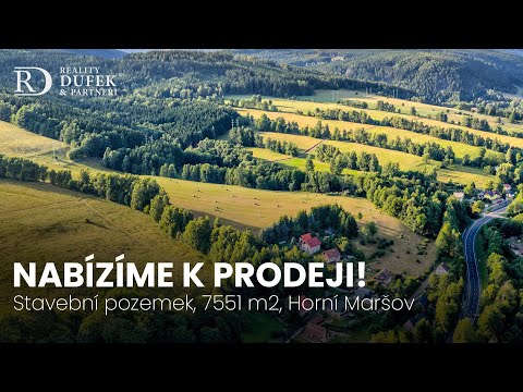 Video Stavební pozemek 7 551 m² v Krkonoších – Horní Maršov