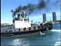 Tug Mamo - up close - docking a huge cargo ship