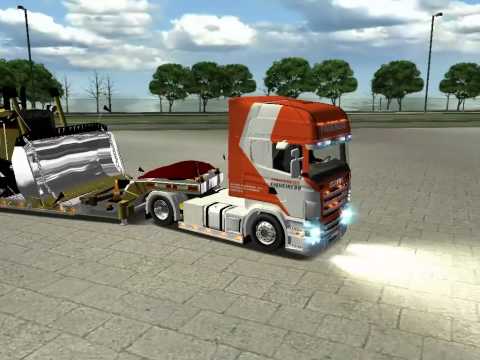 Scania Topliner R620 - scania topline R620 haulin no transporte de maquina.