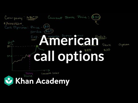 Options - Learn more: http://www.khanacademy.org/video?v=nnl3x1wo25g American Call Options.