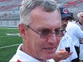 Jim Tressel at Media Day in Ohio Stadium