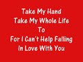 Craig Chalmers-Can't Help Falling In Love Lyrics