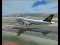 Landing VHHH Boeing 747