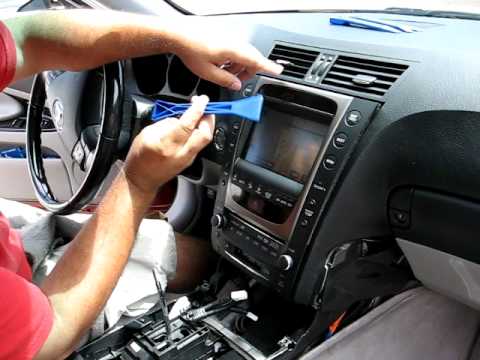 How to Remove Radio / CD Changer / Navigation from 2006 Lexus GS430 for Repair.
