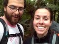 josh and audrey tramp through the forest in the coromandel to the pinnacles