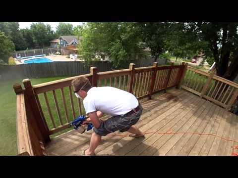 how to apply stain to a deck