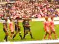 defil� des joueurs du stade francais
