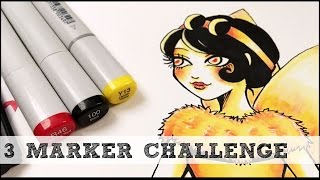 3 marker Challenge #1 Bumble Bee Girl
