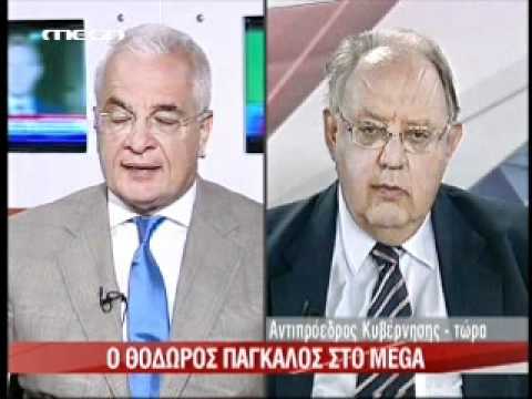 Παρέμβαση του Αντιπροέδρου της Κυβέρνησης, Θεόδωρου Πάγκαλου, στο κεντρικό δελτίο ειδήσεων του Mega, 24.6.11.
