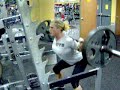 Hannah \"The Minx\" Johnson Squats 225x10 RAW During Training Hannah \"The Minx\" Johnson Squats 225x10 RAW During Training