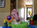 Izzy in her play station.