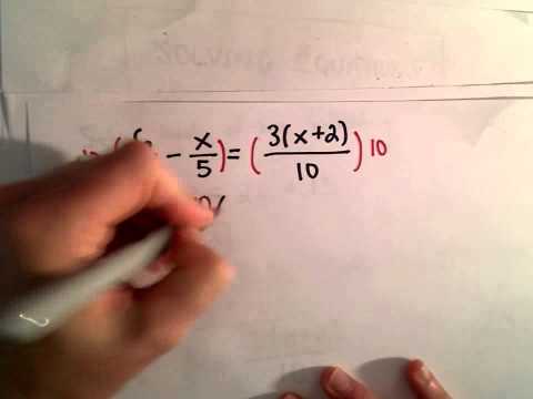 how to eliminate fractions when solving equations