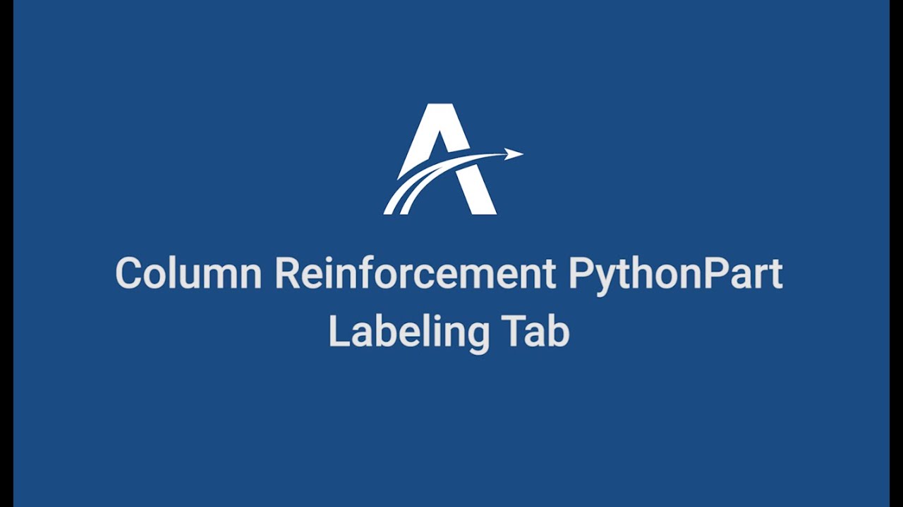 14. Labeling | Column Reinforcement Python Part in ALLPLAN